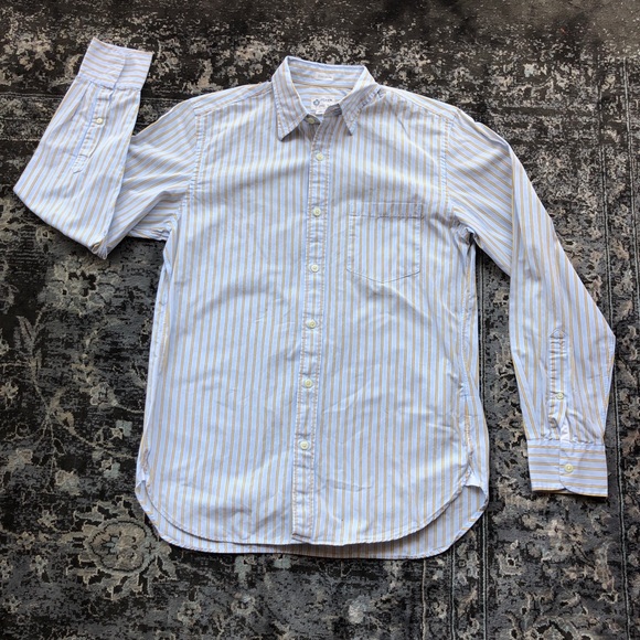 J.Crew 2-Ply Striped Button Down Shirt Small - Picture 2 of 6